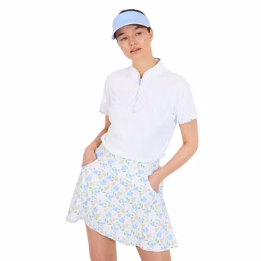 Golfpiké med jacquard och halvzip för dam | Abacus