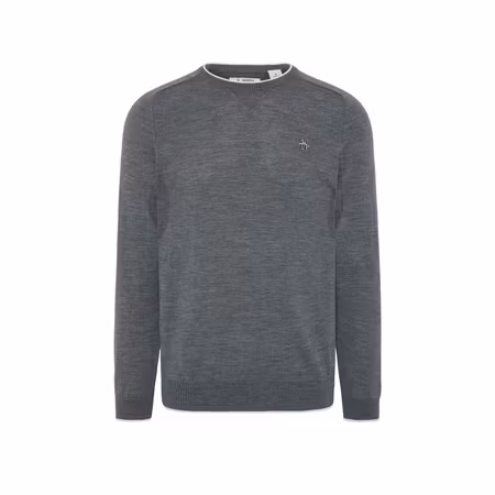 Merinoullströja med rund hals för herr | Original Penguin