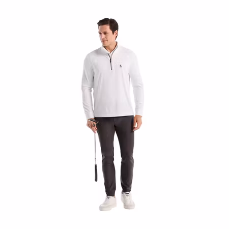 Golftröja med 1/4-dragkedja för herr | Original Penguin