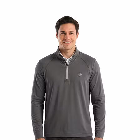 Golftröja med 1/4-dragkedja för herr | Original Penguin