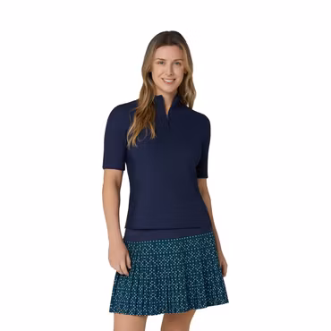 Marinblå golfpiké med mock neck för dam | Callaway