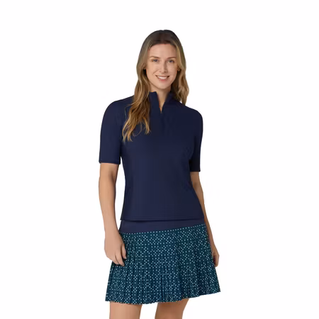 Marinblå golfpiké med mock neck för dam | Callaway