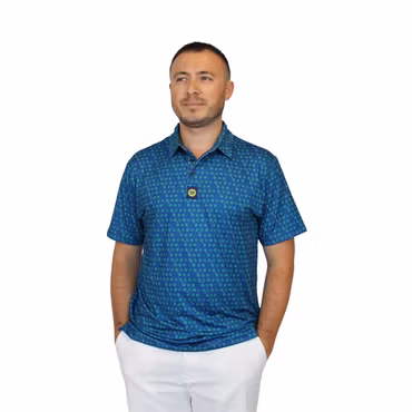 Mönstrad golfpolo för herr | Mulligan Hooligan®