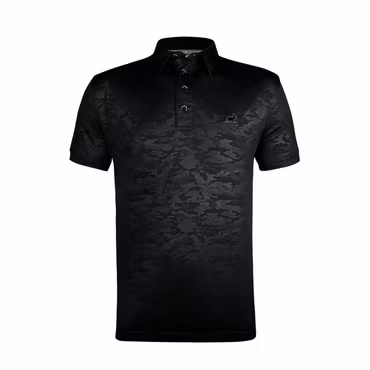 Stretchig golfpiké herr med ton-i-ton-mönster - Ralph | WHAT BUNKERS