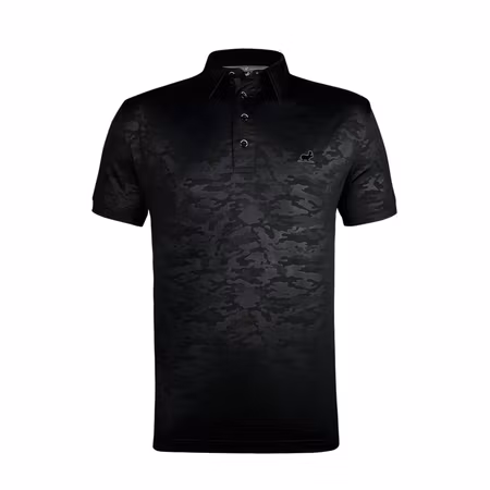 Stretchig golfpiké herr med ton-i-ton-mönster - Ralph | WHAT BUNKERS