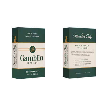 Gentleman’s Tee Pack med 20 bambu-tees | Gamblin Golf