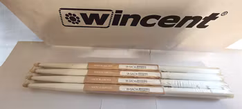 Wincent 5A White (W-5ACW) trommestikker (4 par)