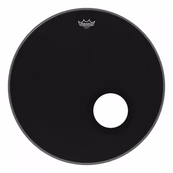 Remo 24" Powerstroke 3 SORT m/porting frontskinn