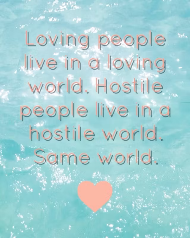 We live in the same world and yet it can be so different.