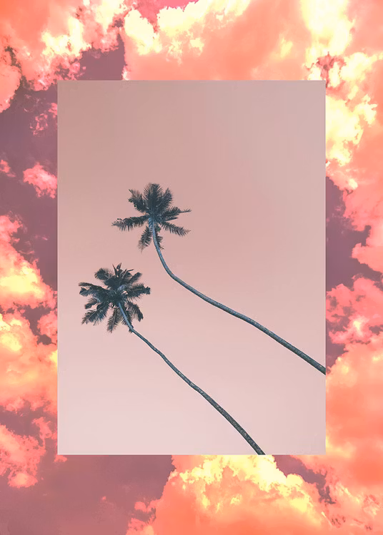 Artwork Love Cloudy Sky Pink