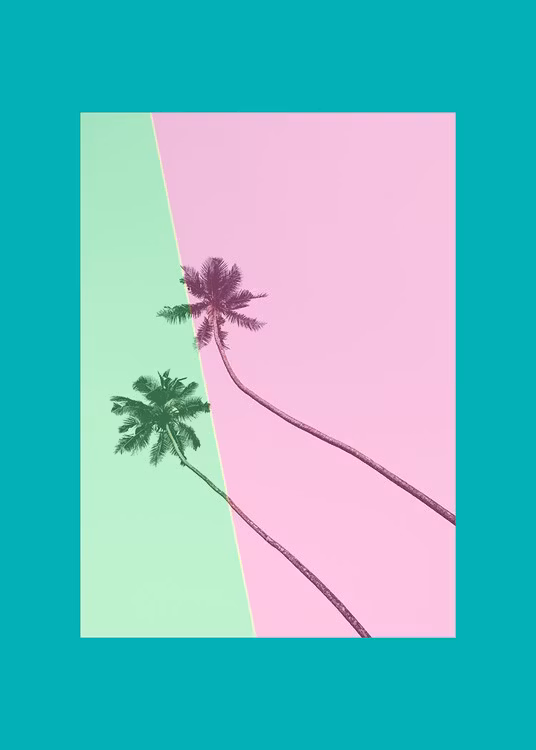 Artwork Love Striped Pink Green