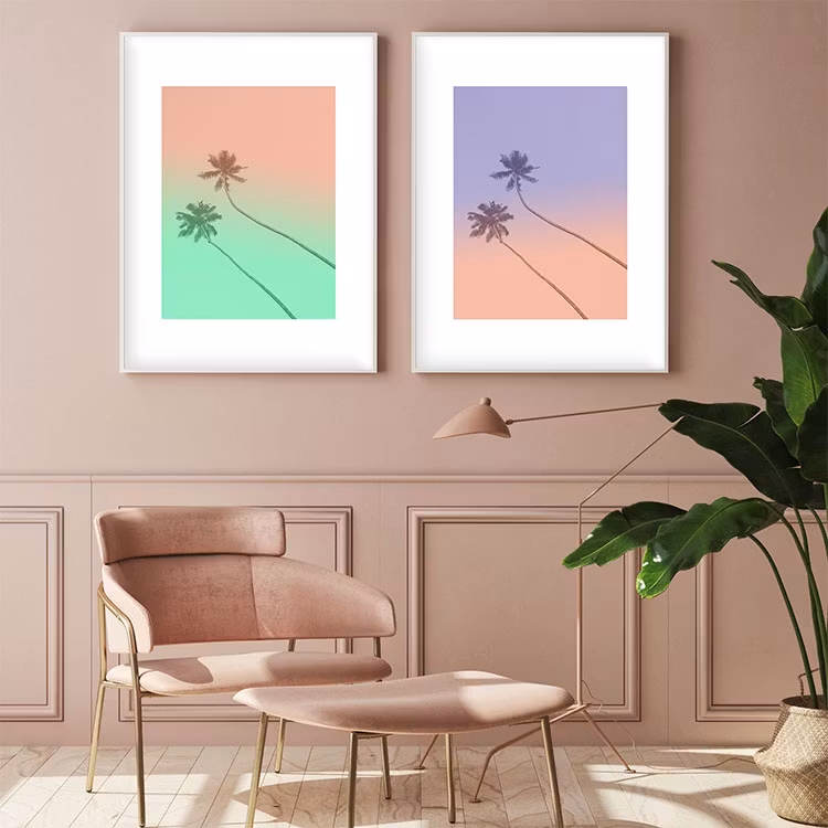 Artwork Love 2-tone Green Peach