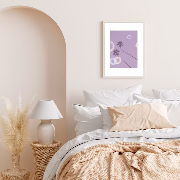 Artwork Love Bubbles Purple
