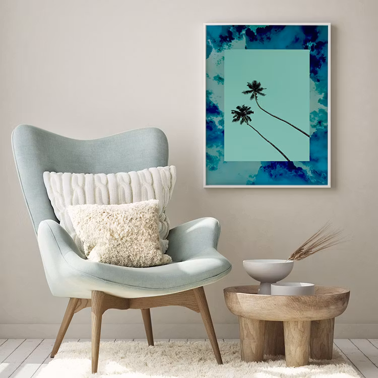 Artwork Love Cloudy Sky Blue Green