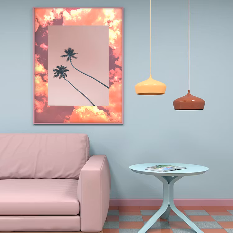 Artwork Love Cloudy Sky Pink