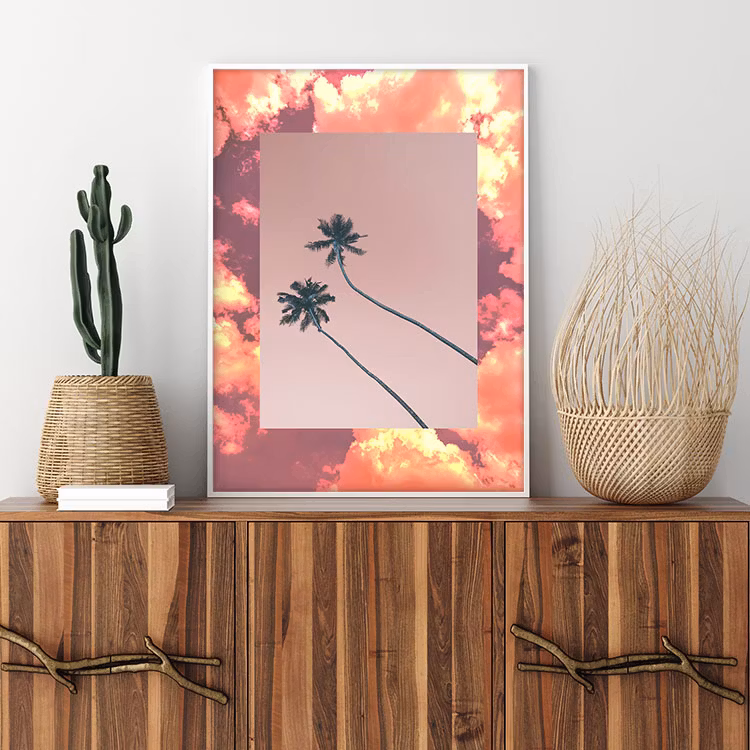 Artwork Love Cloudy Sky Pink