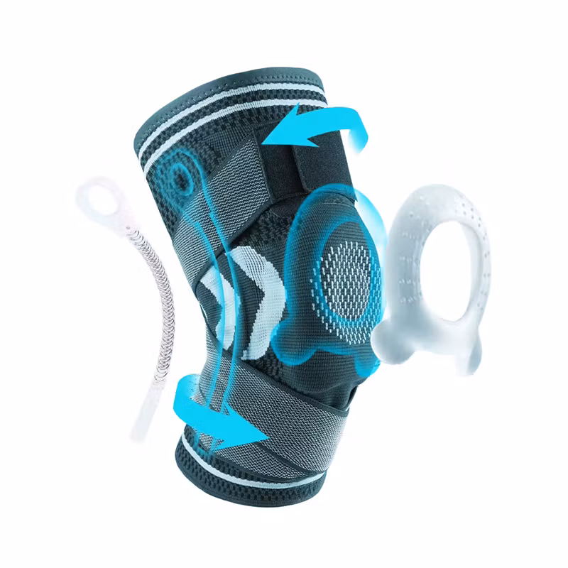 Knästöd med stödfjäder