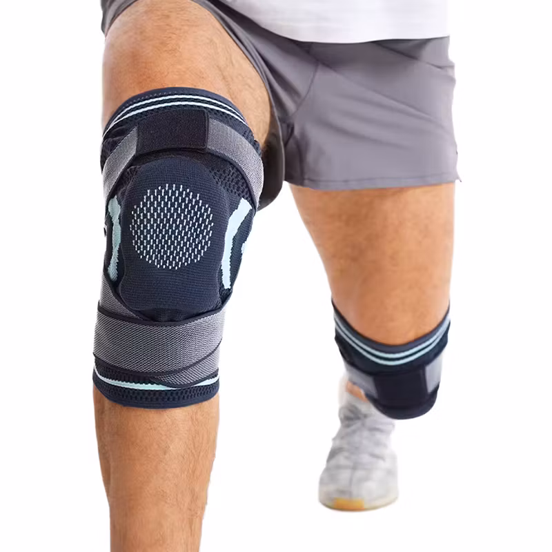 Knästöd med stödfjäder