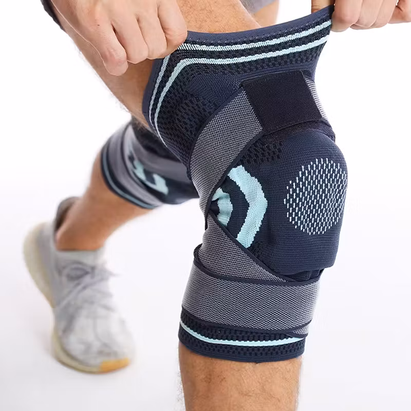 Knästöd med stödfjäder