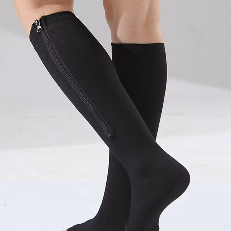 Stödstrumpor blixtlås