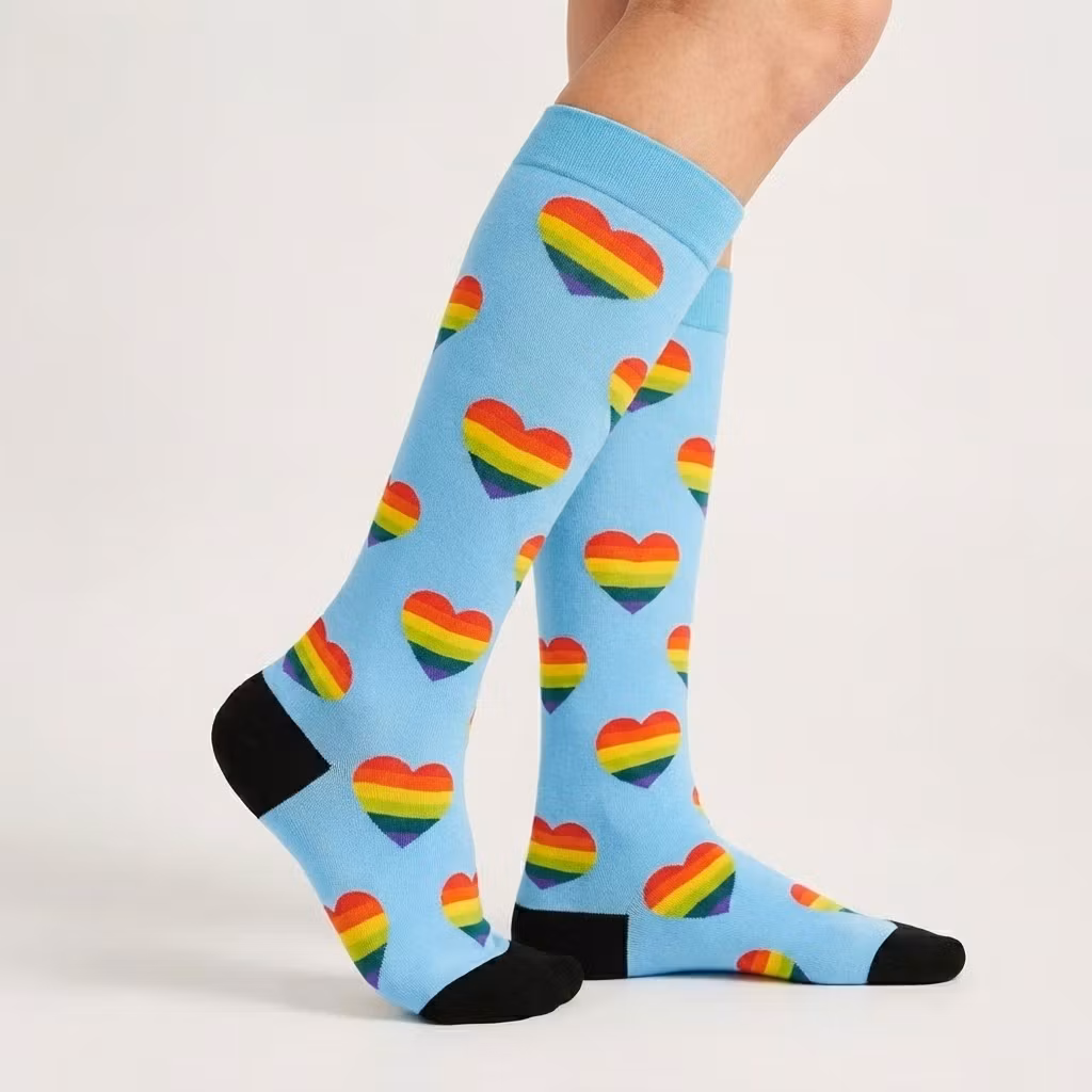 Stödstrumpor hjärtan