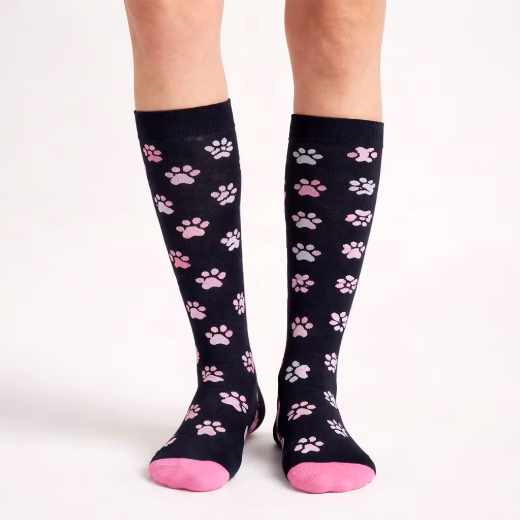 Stödstrumpor med tassar