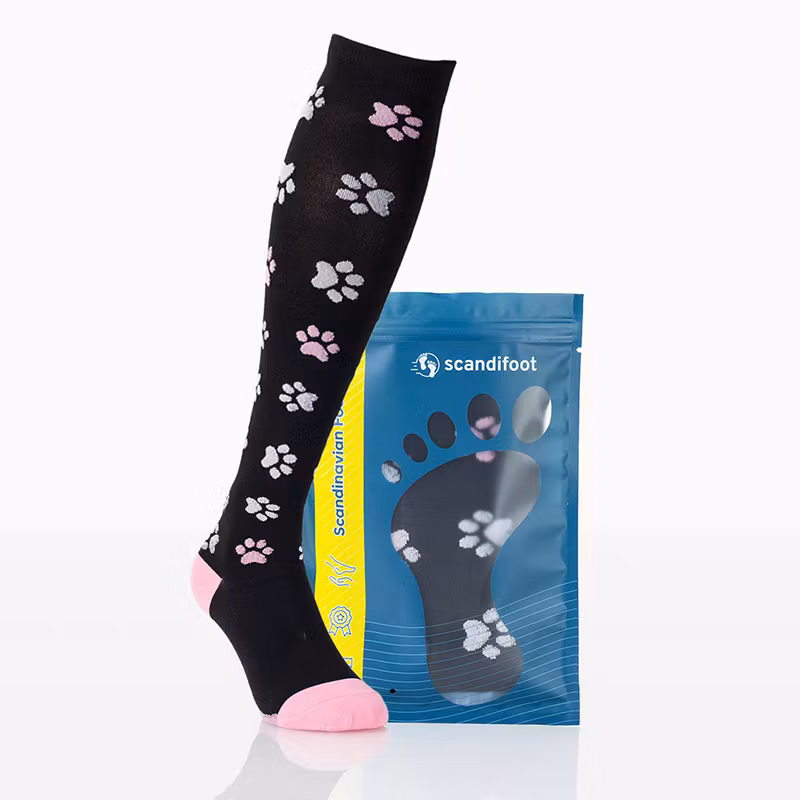 Stödstrumpor med tassar