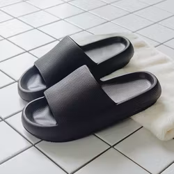 Extra mjuka tofflor (svart)