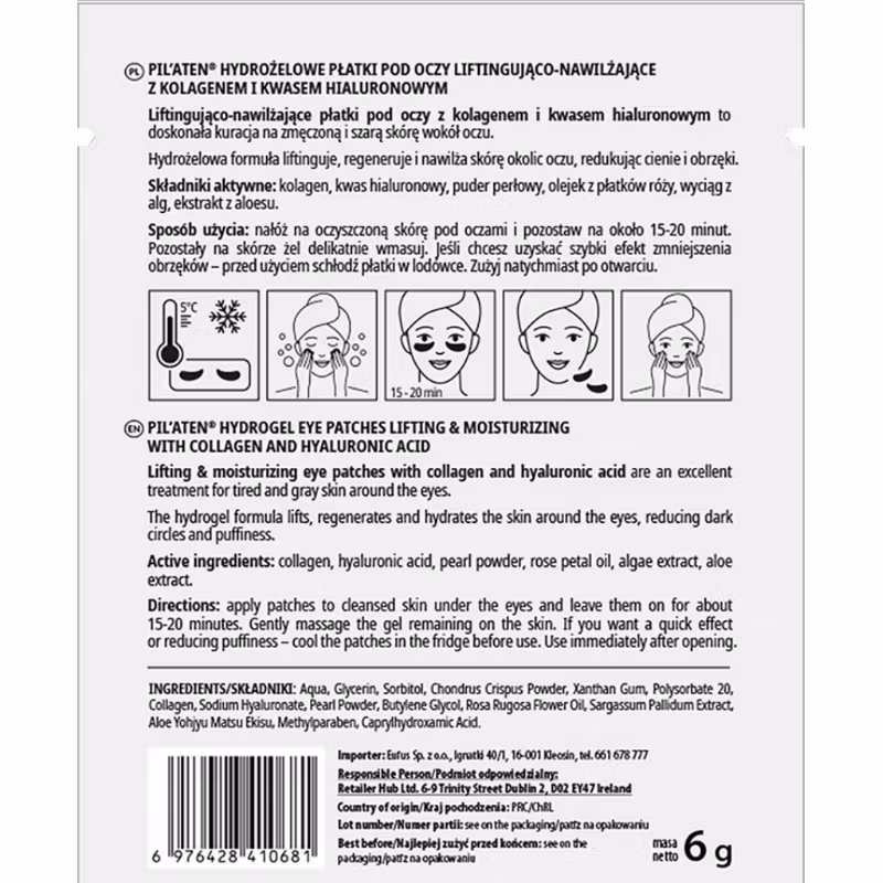 Ögonplåster – Lifting & Återfuktning (15 par)