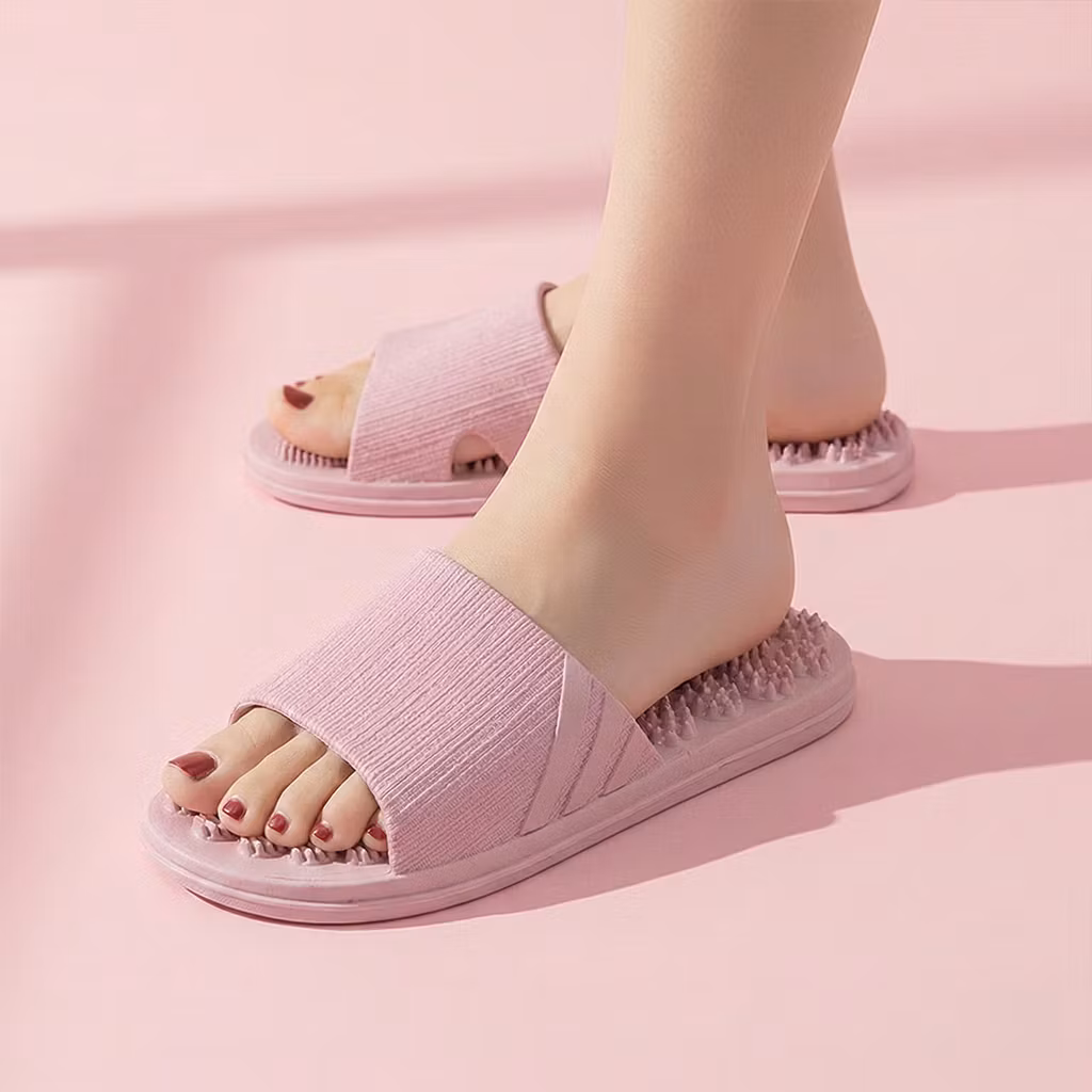 Rosa tofflor (massagepunkter)