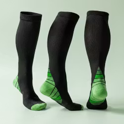 Stödstrumpor aktiv grön