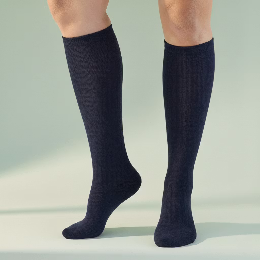 Stödstrumpor Blå