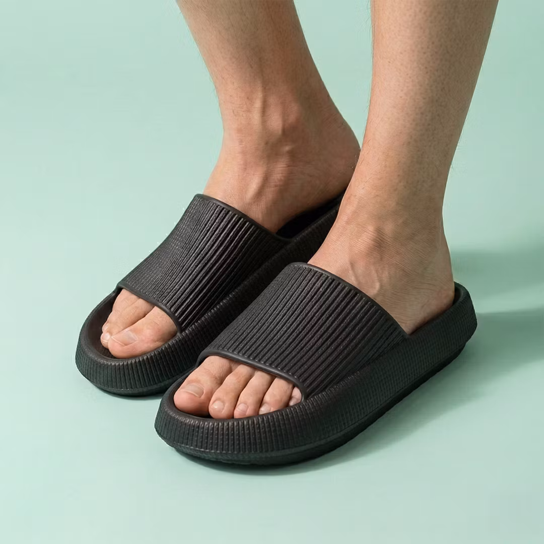 Extra mjuka tofflor (svart)