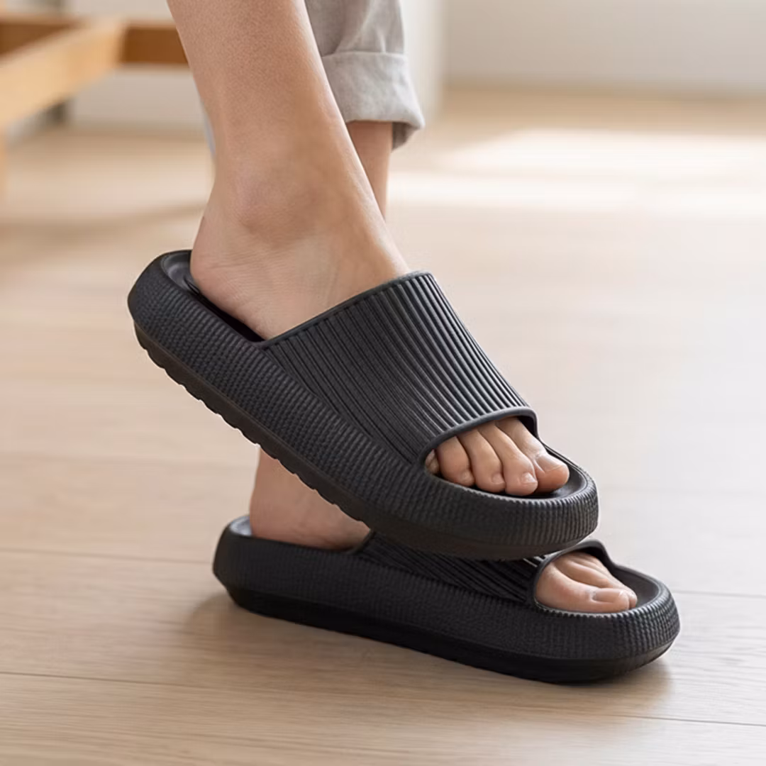 Extra mjuka tofflor (svart)