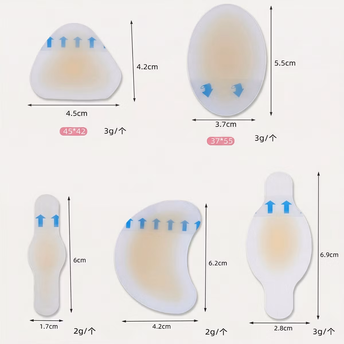 Skavsårsplåster Hydrokolloid (5-pack)