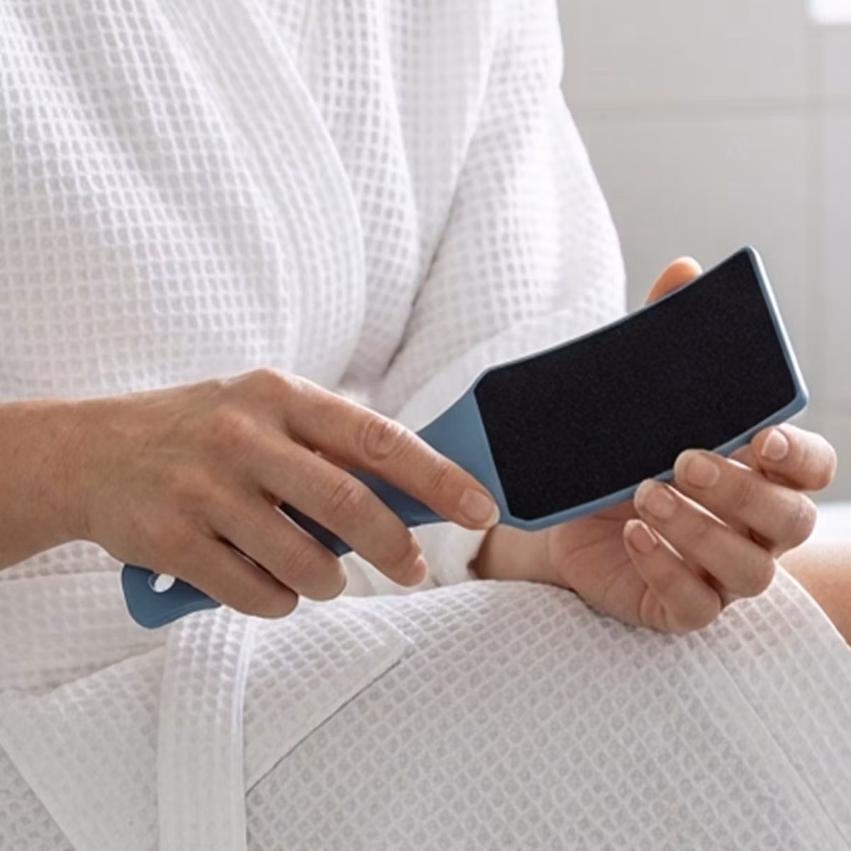 Rundad fotfil för mjuka fötter