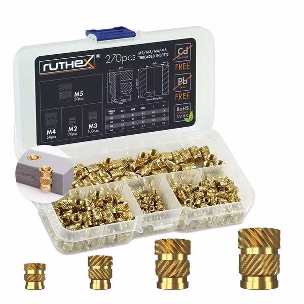 Ruthex M2/M3/M4/M5 Gjengeinnsats-sortiment - 270 stk