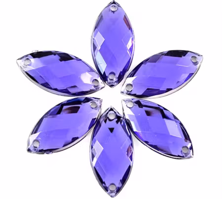 Akrylstenar Navette Violet 7x15 , 50st