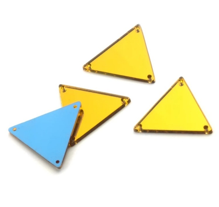 Akrylspeglar trekant Gold yellow