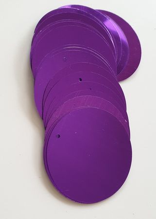 Runda paljetter 40mm Dark purple 20st