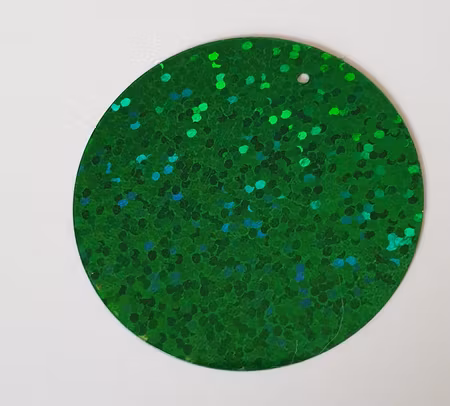 Runda paljetter 40mm Laser dark green 20st