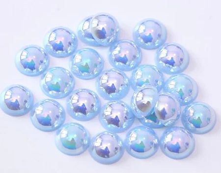 Halvpärlor Light blue AB