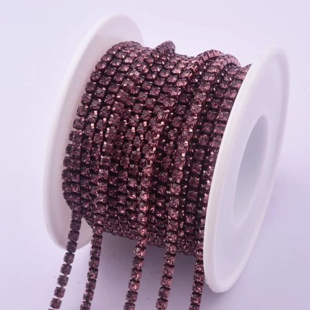 Strasskedja Light amethyst (färgad bas) SS12