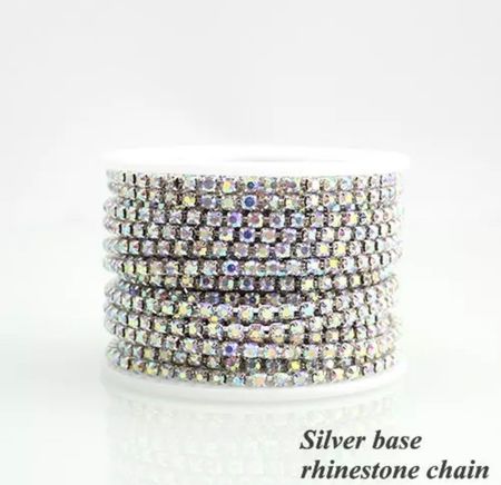 Strasskedja Crystal AB (silvrig bas)