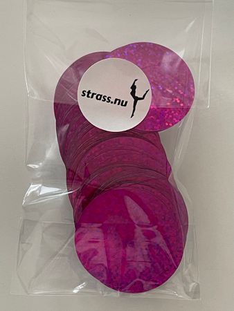 Runda paljetter 40mm Laser Rose (Storpack) 100st