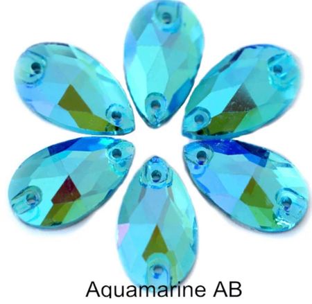 Sy-på sten droppe, standard, Aquamarine Ab