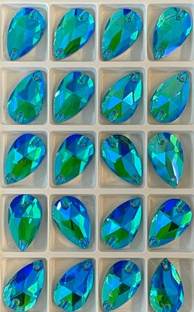 Sy-på sten droppe, standard, Aquamarine Ab