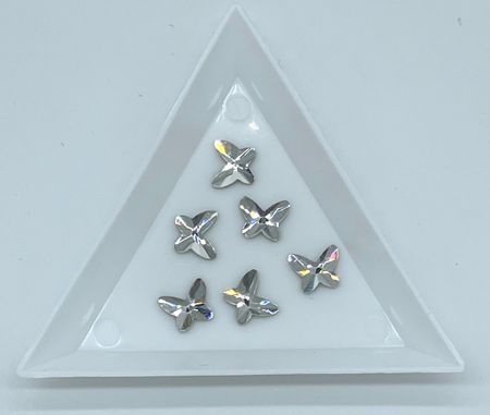 Butterfly. 8mm crystal clear. 25st
