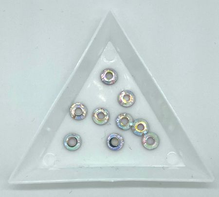 Ring. 6mm. crystal ab. 50st