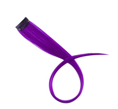 Syntetisk hårslinga med clips 1-pack Red purple